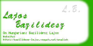 lajos bazilidesz business card